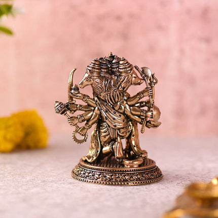 Brass Sitting Panchmukhi Hanuman Idol