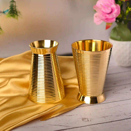 Brass Glass pair (4 Inch)