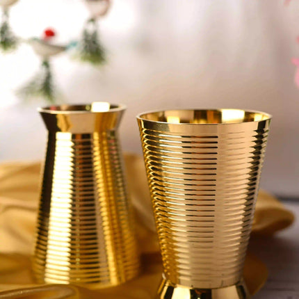 Brass Glass pair (4 Inch)