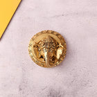 Brass Ganesha Face Wall Hanging (3 Inch)