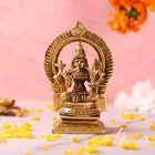 Brass Throne Sitting Rajarajeshwari Devi Idol (6 Inch)