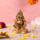 Brass Superfine Sitting Kuber Maharaj Idol (4.5 Inch)