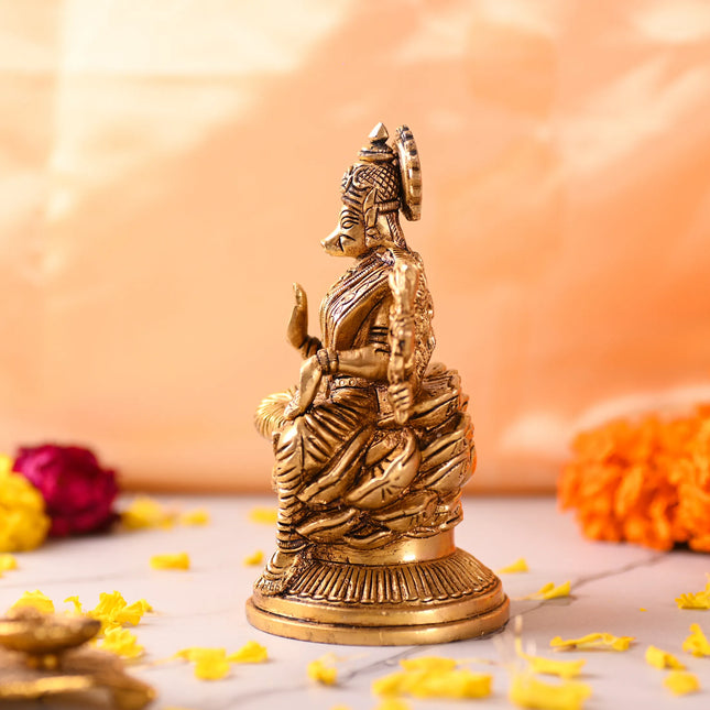 Brass Sitting Varahi Devi Idol (6 inch)