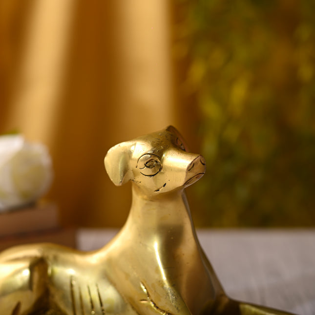 Brass Dog Statue (5.3 INCH)
