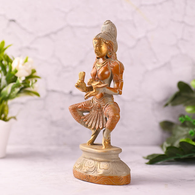 Brass Madurai Meenakshi Devi Idol (9 Inch)