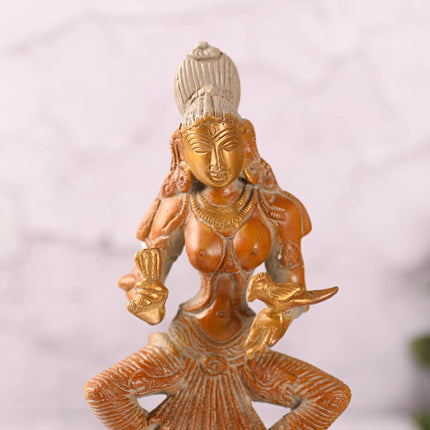 Brass Madurai Meenakshi Devi Idol (9 Inch)