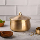 Brass Royal Serving Pot with Lid (4.5 Inch)