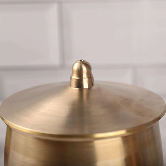 Brass Royal Serving Pot with Lid (4.5 Inch)