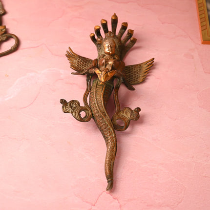 Brass Naag Kanya Wall Hanging Idol (13.5 Inch)