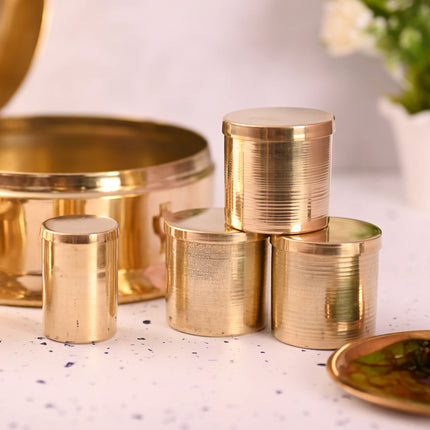 Brass Paan Daan / Traditional Betel Nut Box Set ( 7 Inch)