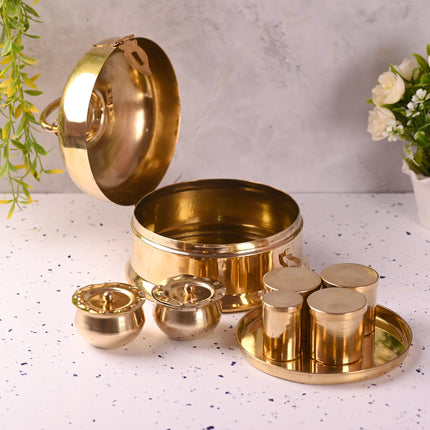 Brass Paan Daan / Traditional Betel Nut Box Set ( 7 Inch)
