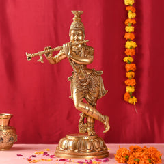 Radha Krishna Brass Idol/Murti/Statue