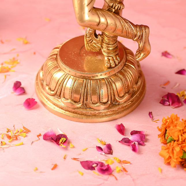 Brass Standing Krishna Idol (19 Inch)
