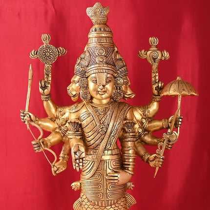 Brass Standing Vishnu Dashavatara Idol (25 Inch)
