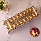 Brass Pallanguzhi Game Board with Wheels (18 Inch)