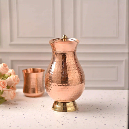 Copper Premium Jug with Lid (10.5 Inch)