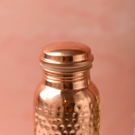 Copper Hammered Water Bottle (10.5 Inch)