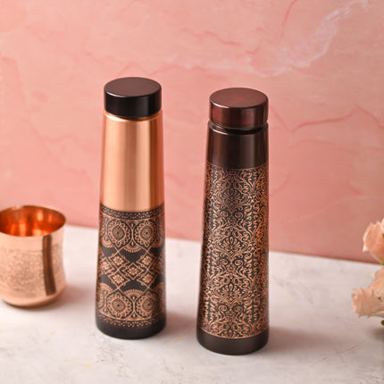 Copper Premium Pen Sparkle Bottle – Elegant Traditional Drinkware (10.5 Inch)