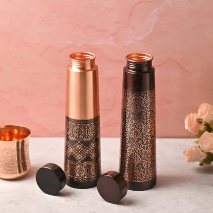 Copper Premium Pen Sparkle Bottle – Elegant Traditional Drinkware (10.5 Inch)