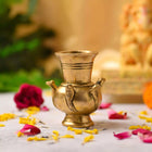 Brass Naag Design Decorative Pot / Kalash (3.5 Inch)