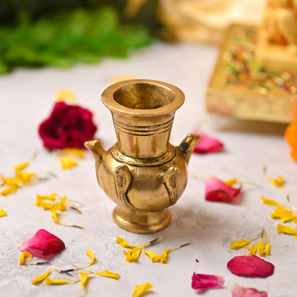 Brass Decorative Kalash – Handcrafted Traditional Indian Brassware (3.5 Inch)