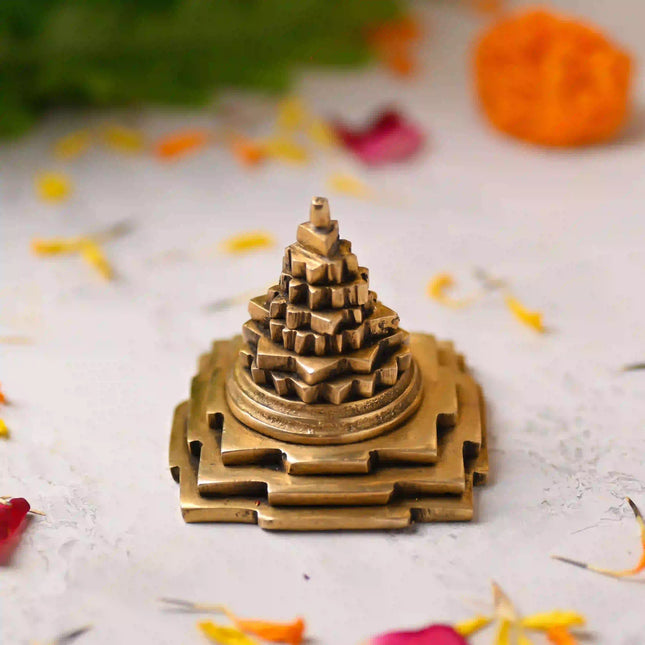 Brass Superfine Maha Meru Shree Yantra (2.5 Inch)