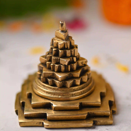Brass Superfine Maha Meru Shree Yantra (2.5 Inch)