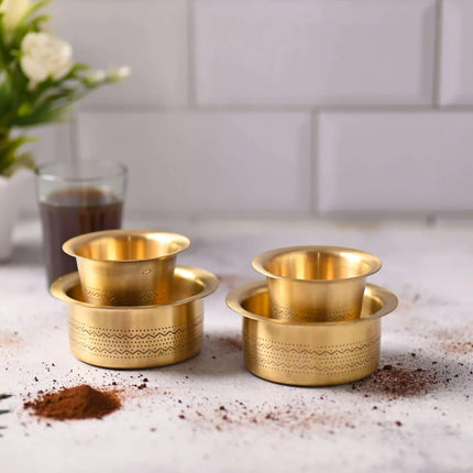 Brass Design Coffee Davara Pair (2.5 Inch)