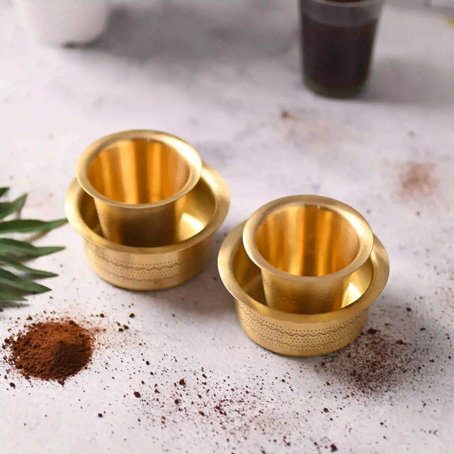 Brass Design Coffee Davara Pair (2.5 Inch)