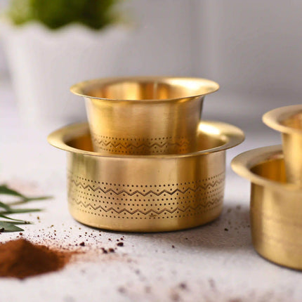 Brass Design Coffee Davara Pair (2.5 Inch)