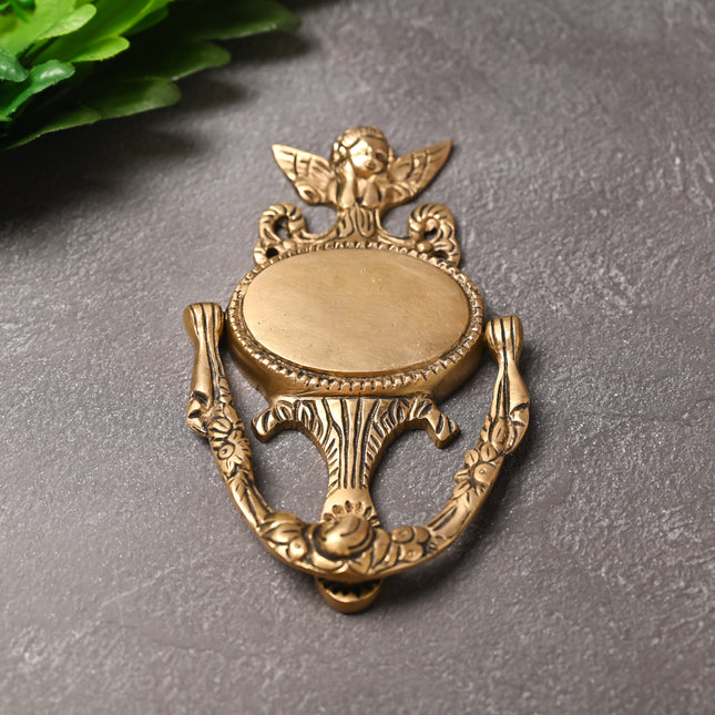 Brass Elegant Door Knocker – Traditional Indian Brassware for Timeless Entrances (7 Inch)