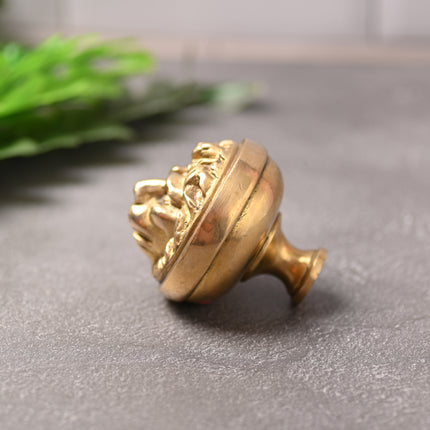 Brass Lion Face Drawer Knobs – Majestic Handcrafted Brass Hardware (3 Inch)