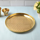 Brass Handcrafted Thali – Traditional Indian Brassware for Dining Elegance (11.7 Inch)
