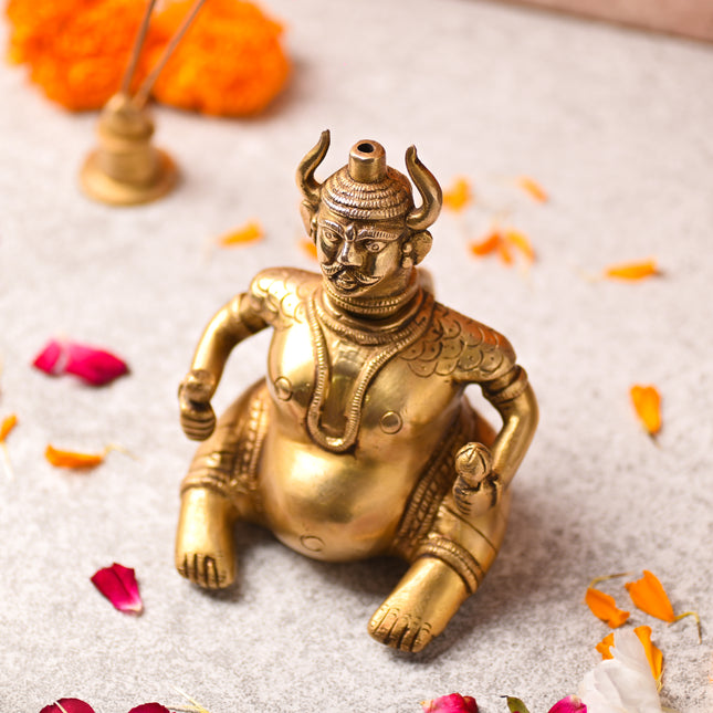 Brass Vikakku Kiran Oil Lamp – Premium Decor (5.8 Inch)