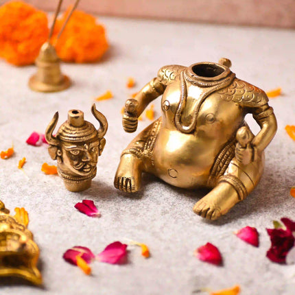 Brass Vikakku Kiran Oil Lamp (5.8 Inch)