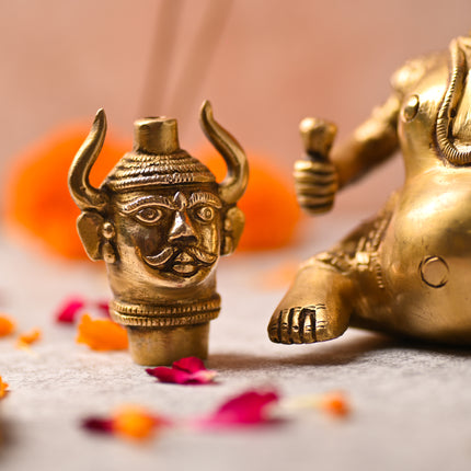 Brass Vikakku Kiran Oil Lamp – Premium Decor (5.8 Inch)