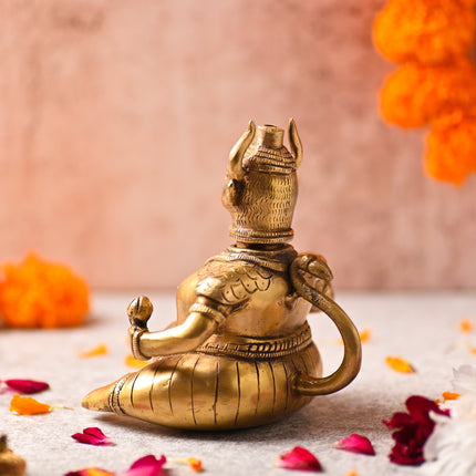Brass Vikakku Kiran Oil Lamp – Premium Decor (5.8 Inch)