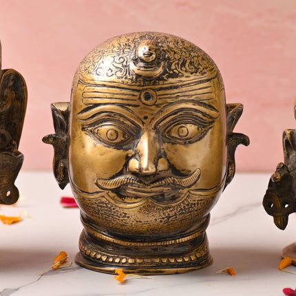 Brass Shiva Head Idol – Premium Traditional Decor