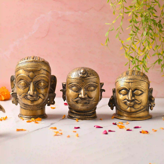 Brass Shiva Head Idol