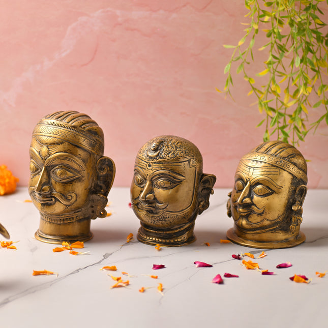 Brass Shiva Head Idol – Premium Traditional Decor