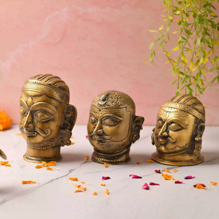 Brass Shiva Head Idol