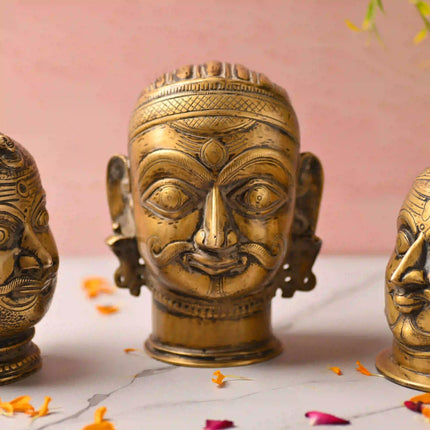 Brass Shiva Head Idol