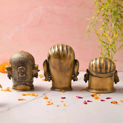 Brass Shiva Head Idol
