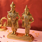 Brass Handcrafted Vitthal Rukmini Statue – Divine Traditional Decor (18.5 Inch)