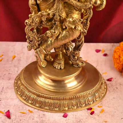 Brass Standing Krishna Idol (26 Inch)