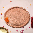 Copper Handcrafted Pooja Thali (21 inch)
