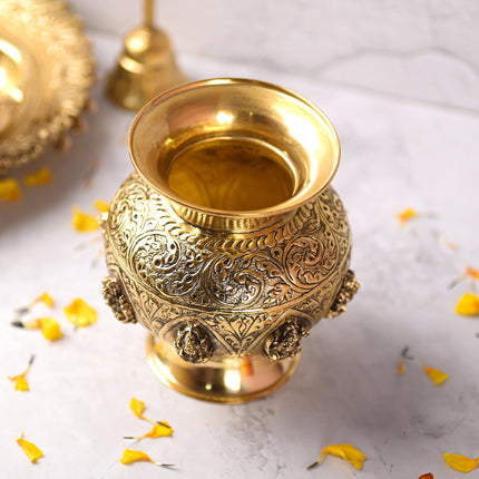 Brass Ashtalakshmi Kodam / Kalash