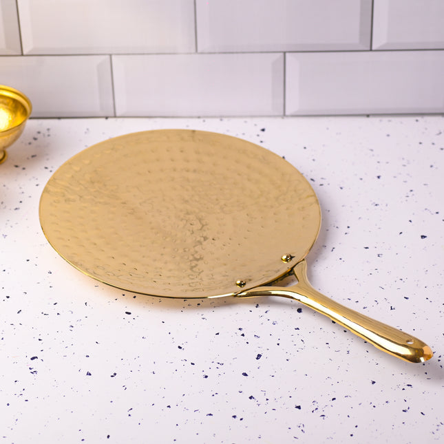 Brass Hammered Roti Tawa (17.5 Inch)