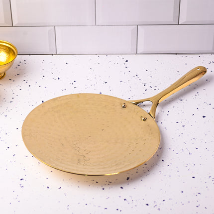 Brass Hammered Roti Tawa (17.5 Inch)