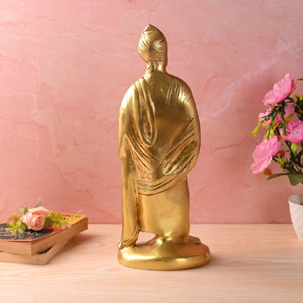 Brass Standing Swami Vivekananda Statue (16.5 Inch)